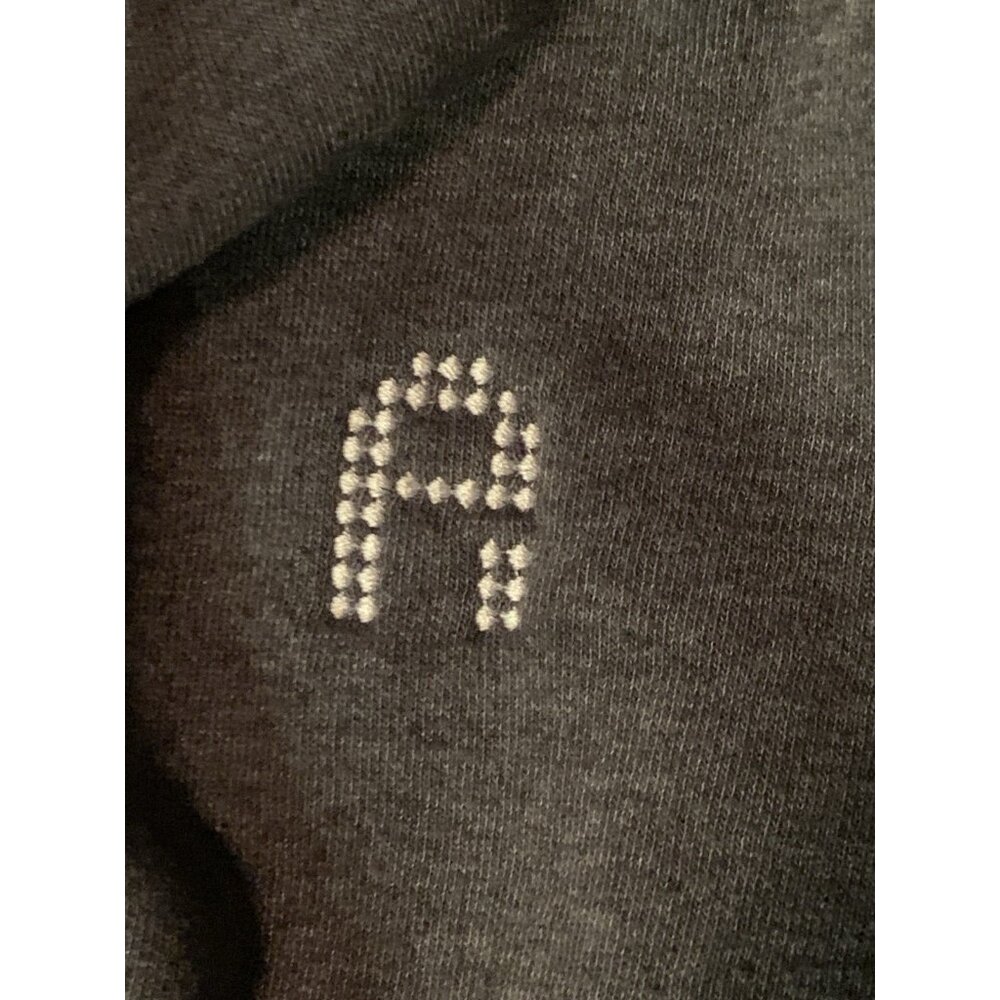 The North Face Hoodie Sz Small Black Sleeve Embroidered Fleece Pullover - Picture 4 of 9